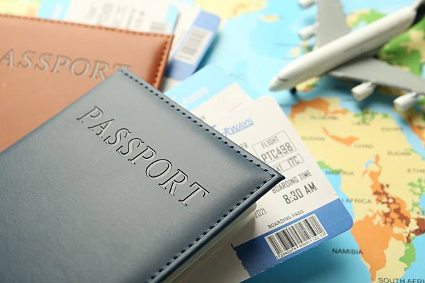 Passports ready on a table before a trip